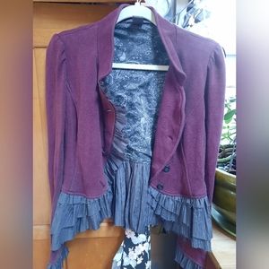 Free People Violet Victorian Style Blazer Women's Size 10
